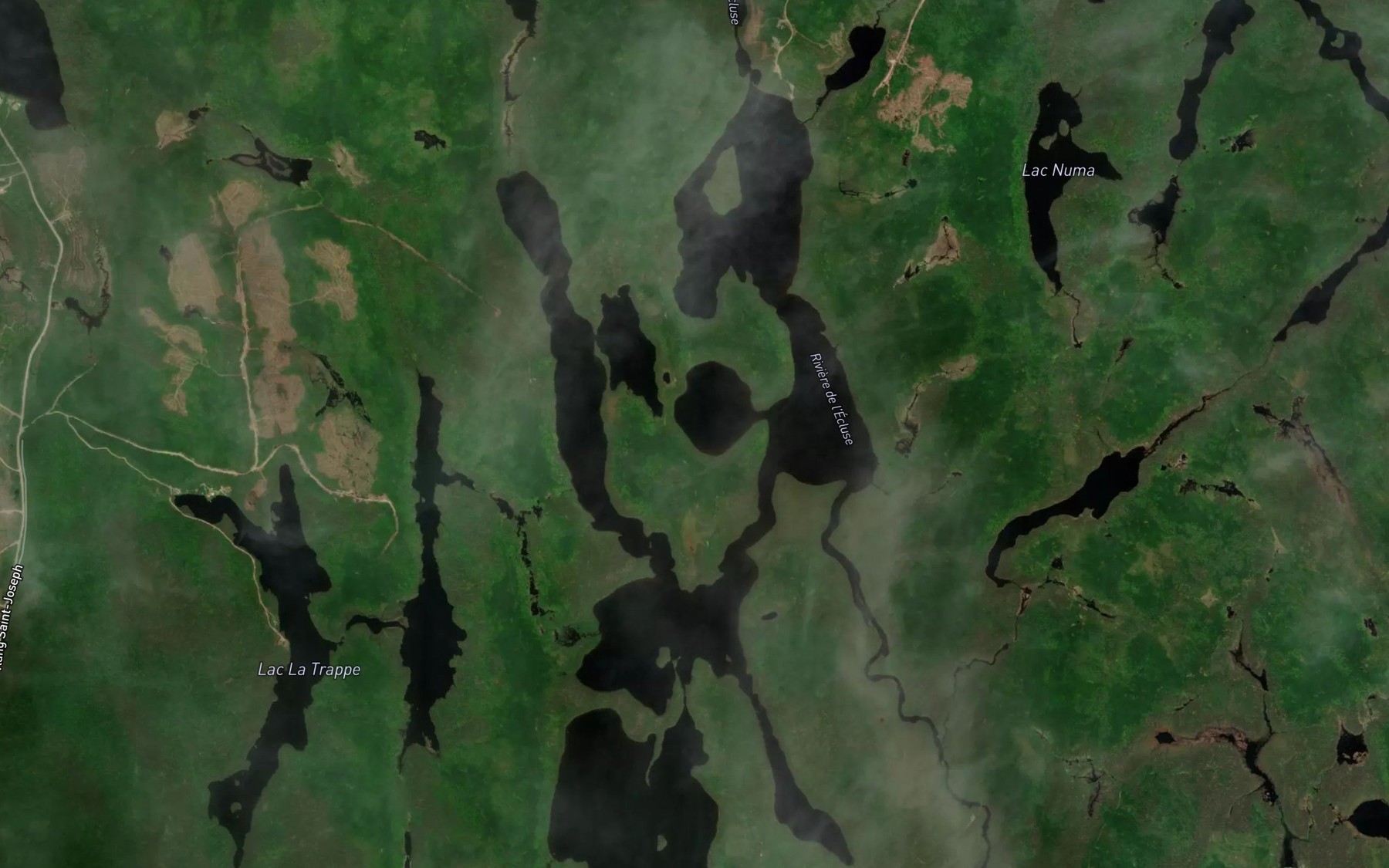 Satellite map of the Lac Mathieu
