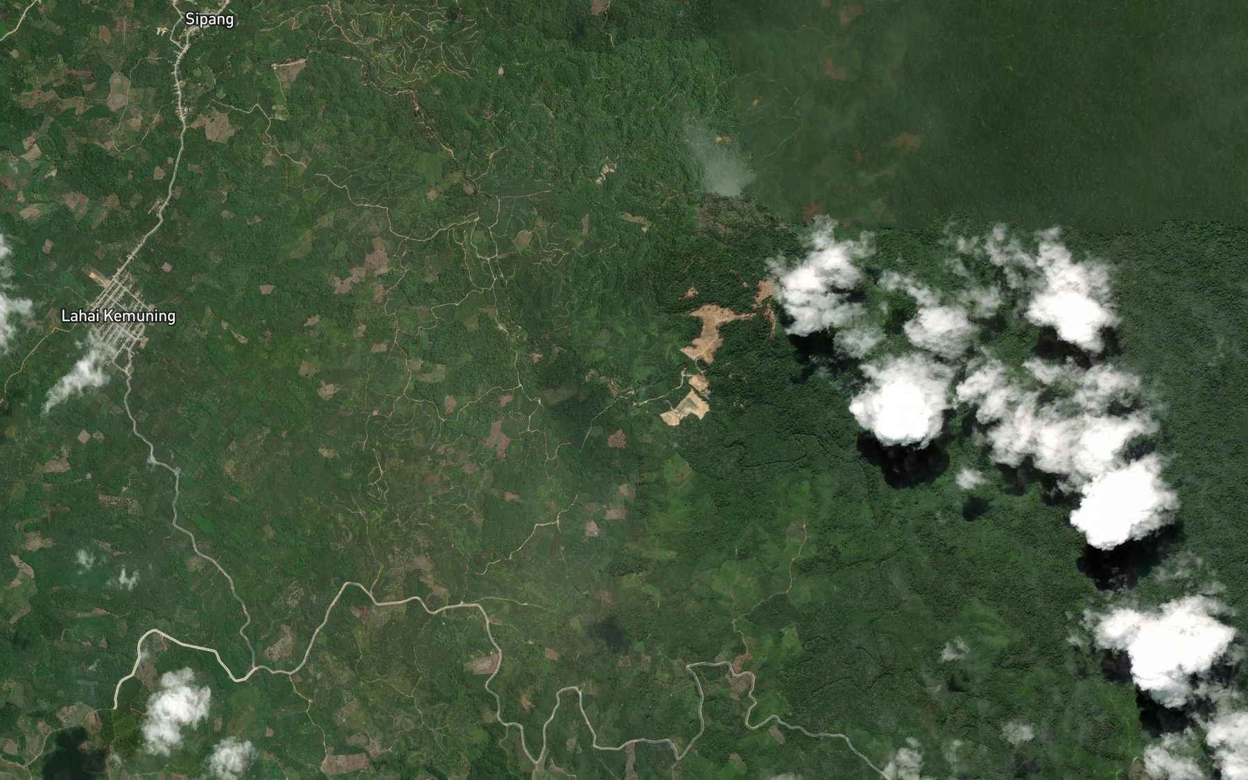 Satellite map of the Sungai Sikambu