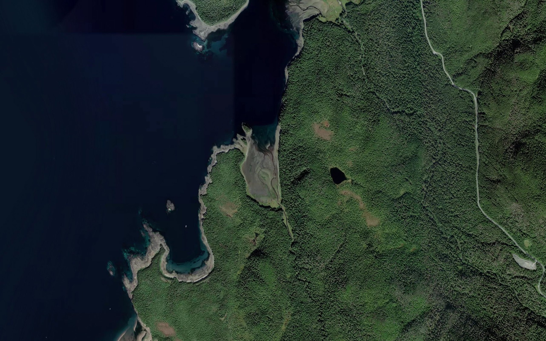 Satellite map of the Pileriver Cove