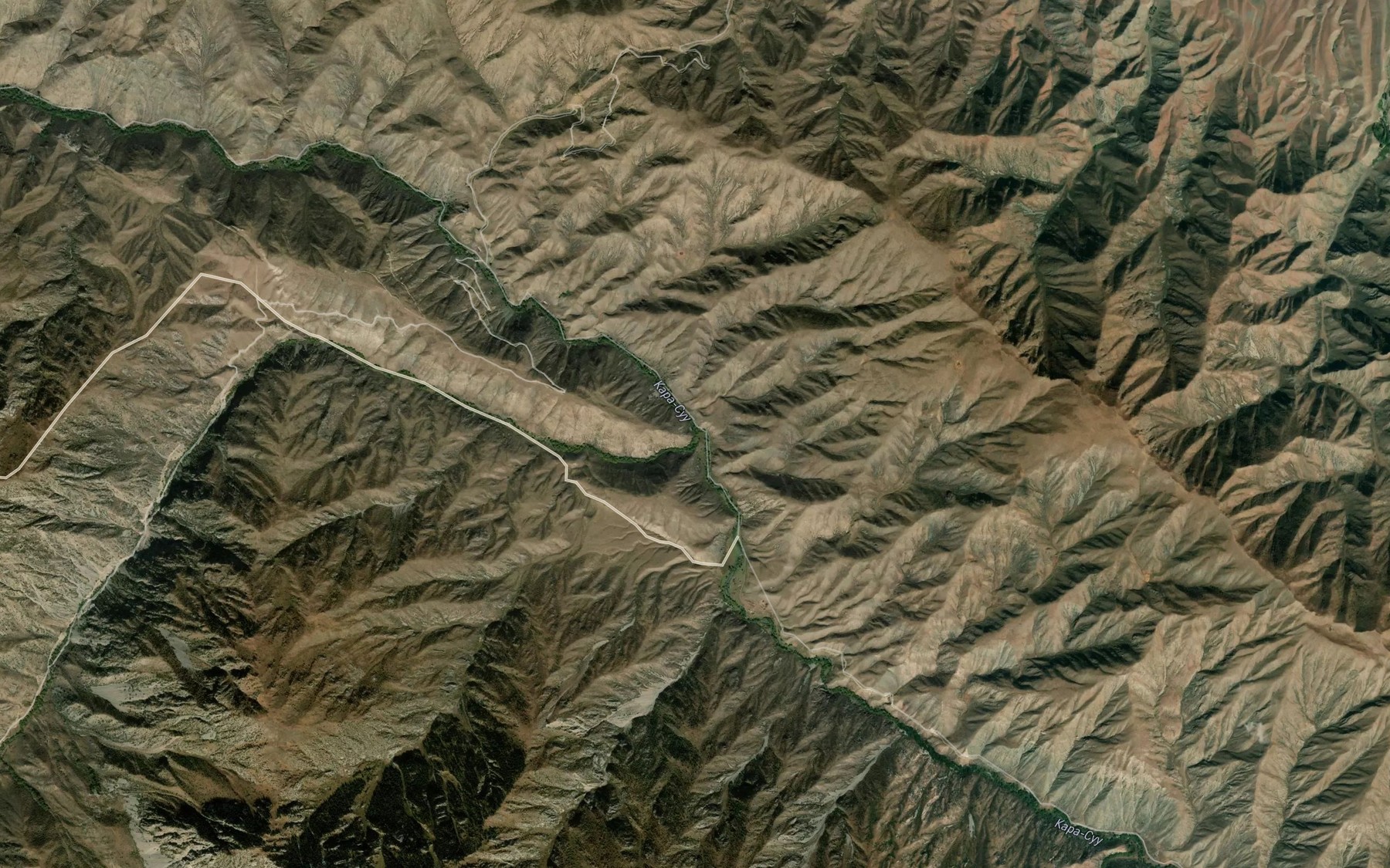 Satellite map of the Shaldyrak