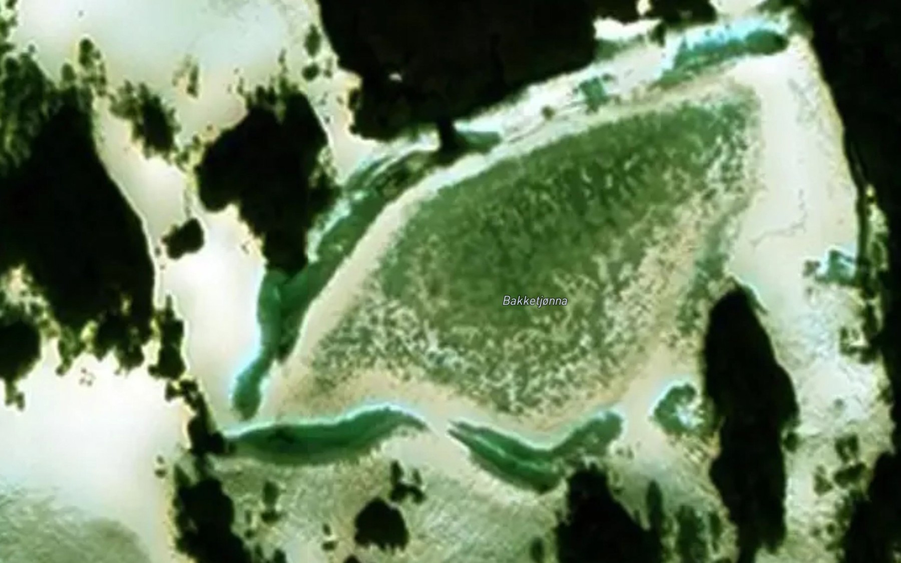 Satellite map of the Bakketjorna