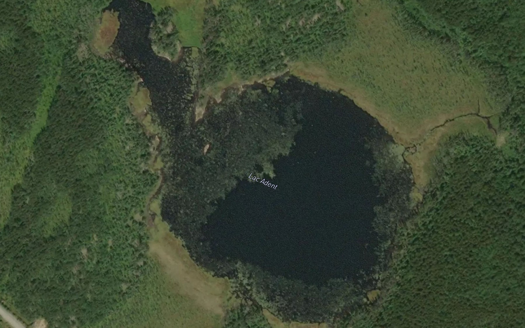 Satellite map of the Lac Adent