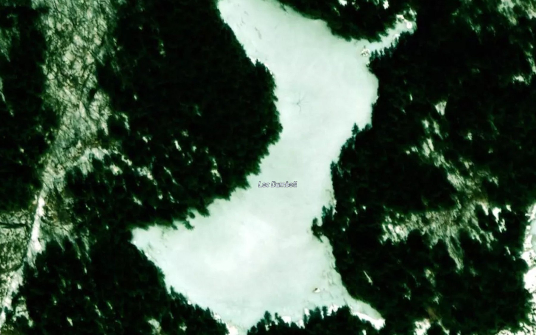Satellite map of the Lac Dumbell