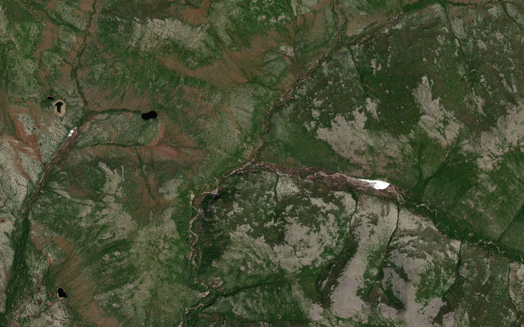 Satellite map of the Levyy Araks