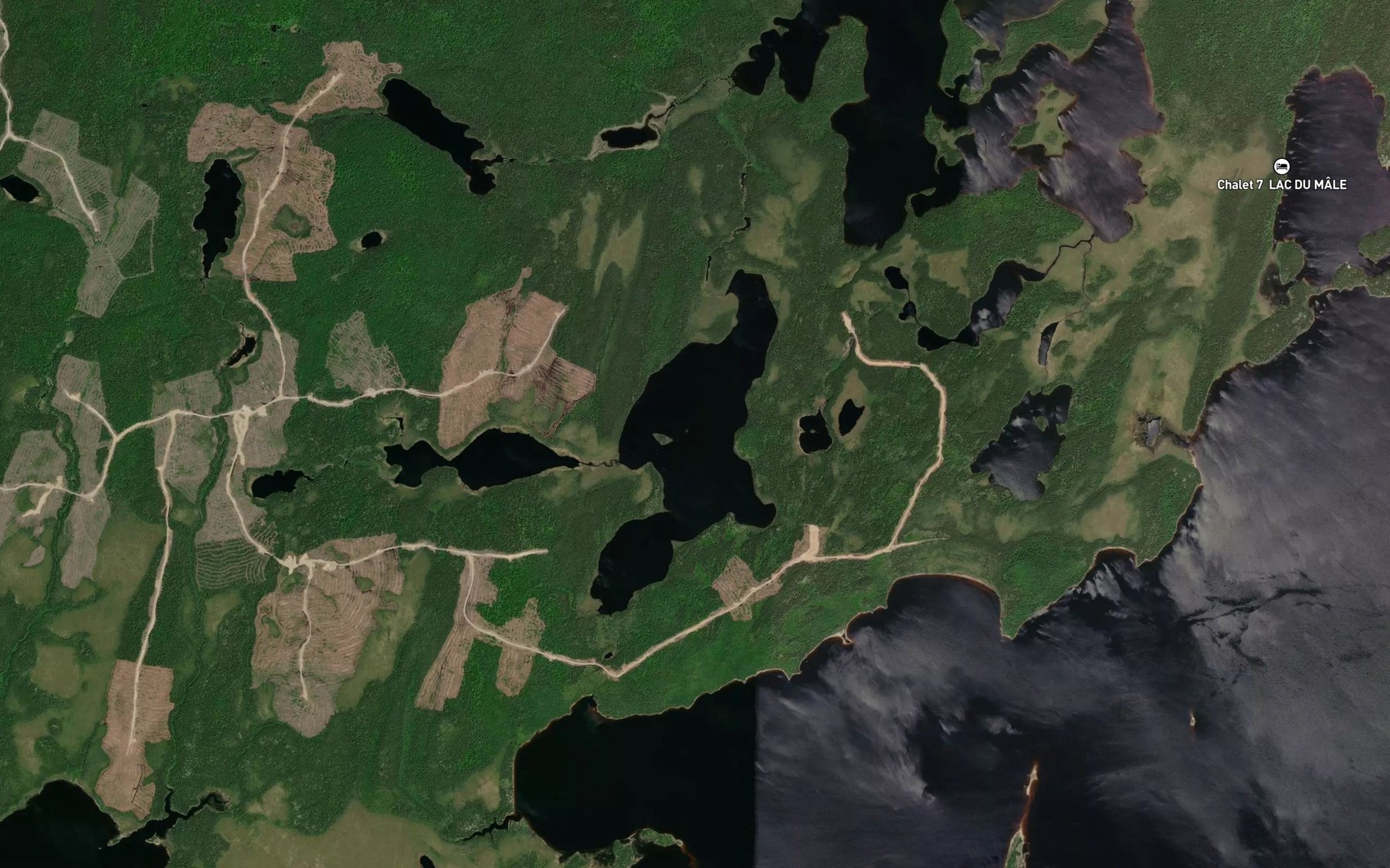 Satellite map of the Lac Wasapiskitew