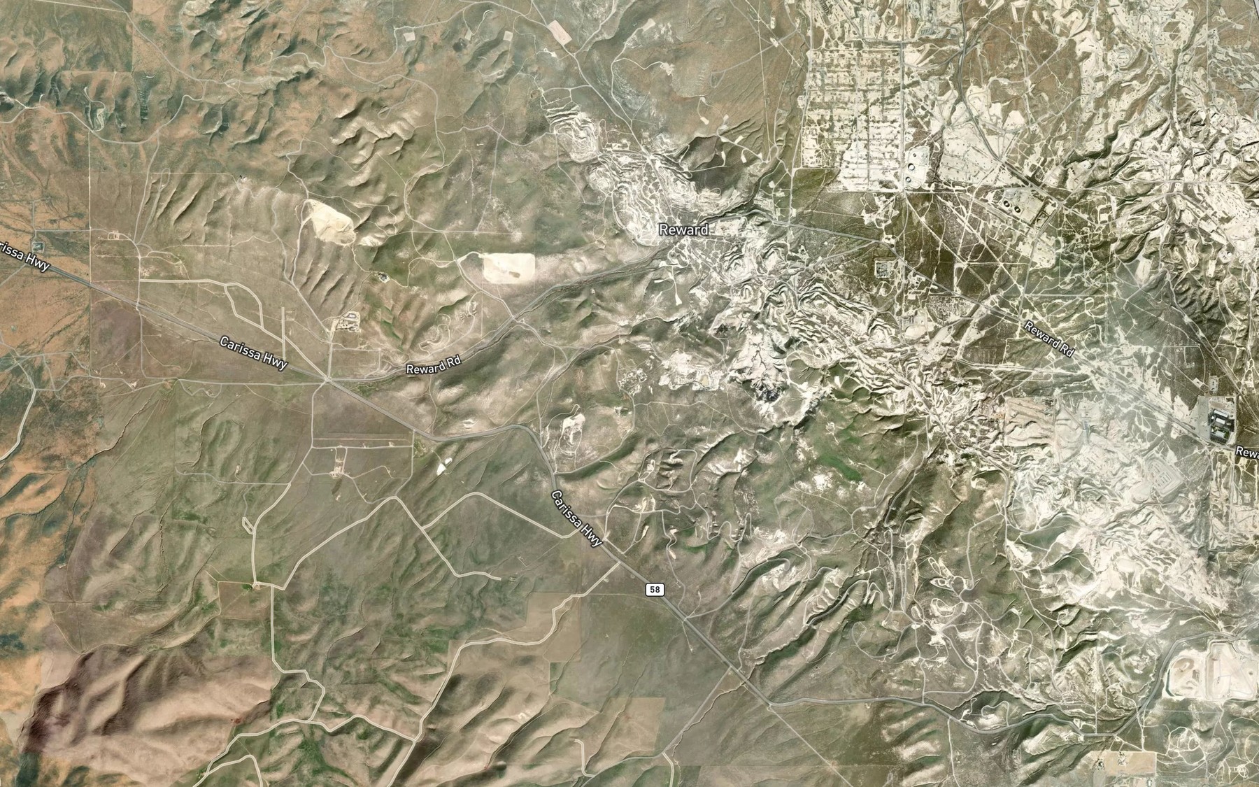 Satellite map of the Sulphur Spring