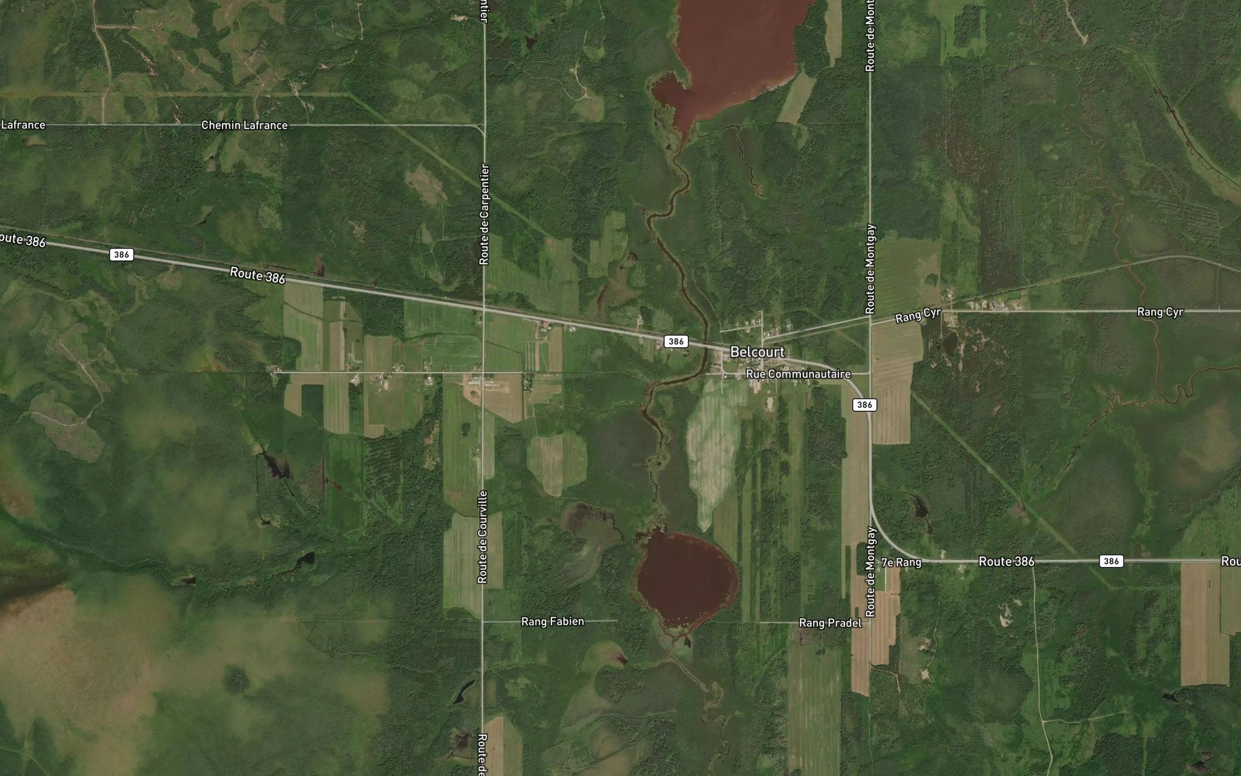 Satellite map of the Ruisseau Vilandre