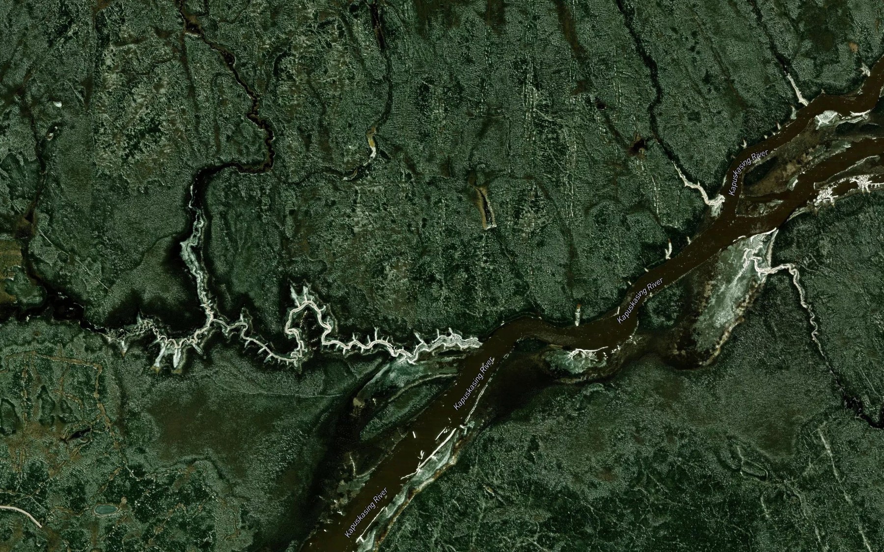 Satellite map of the Hopkins Creek