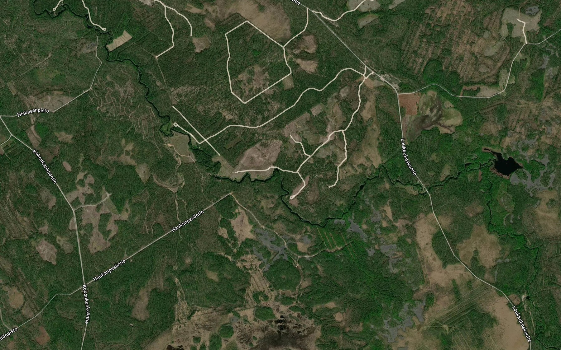 Satellite map of the Jyrkkakoski