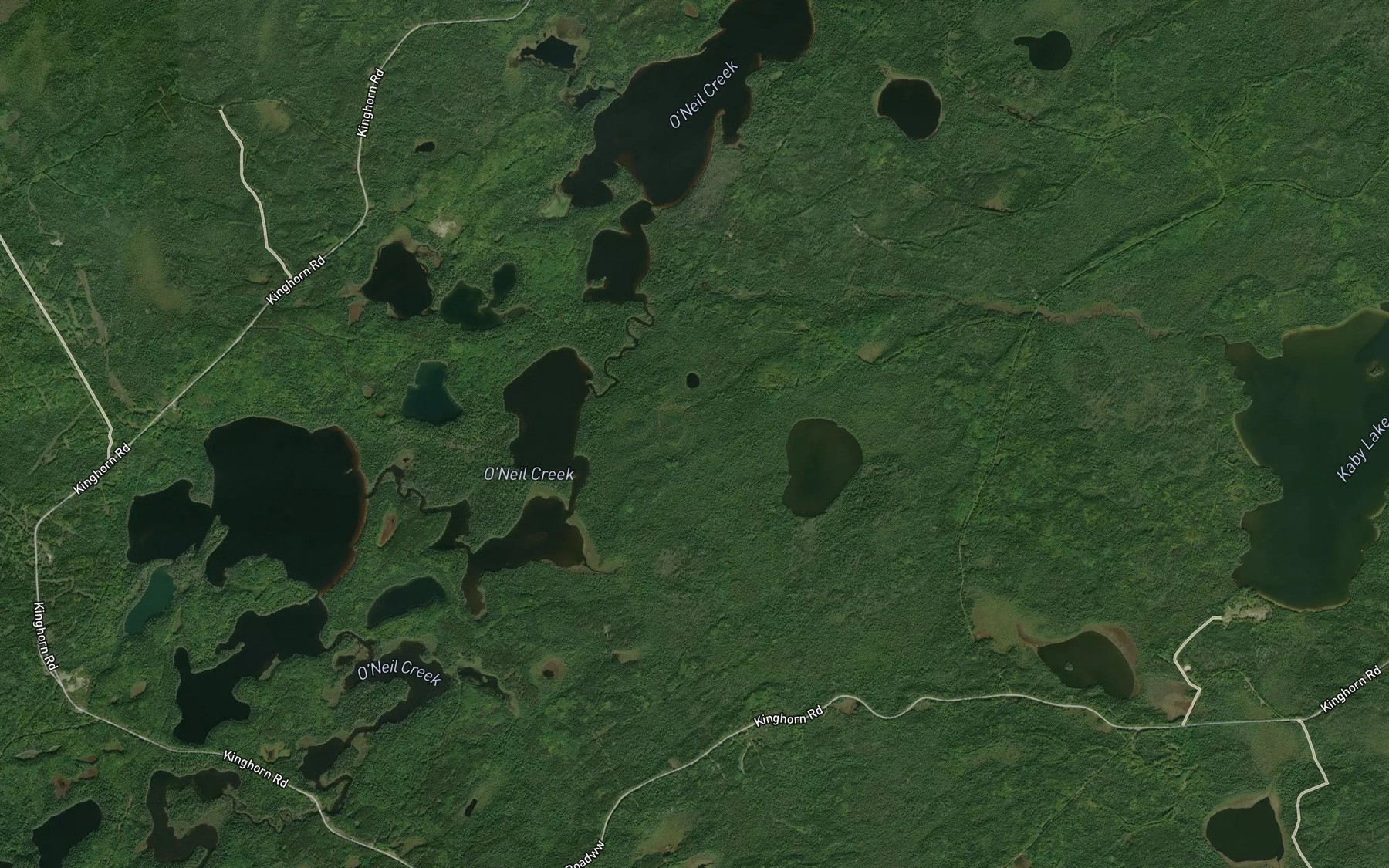 Satellite map of the Kaby Creek