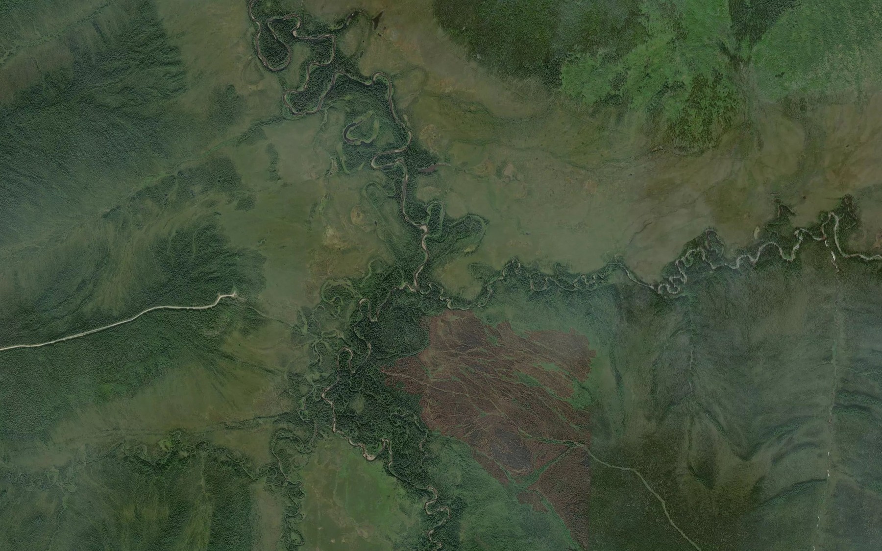 Satellite map of the Beaver Creek