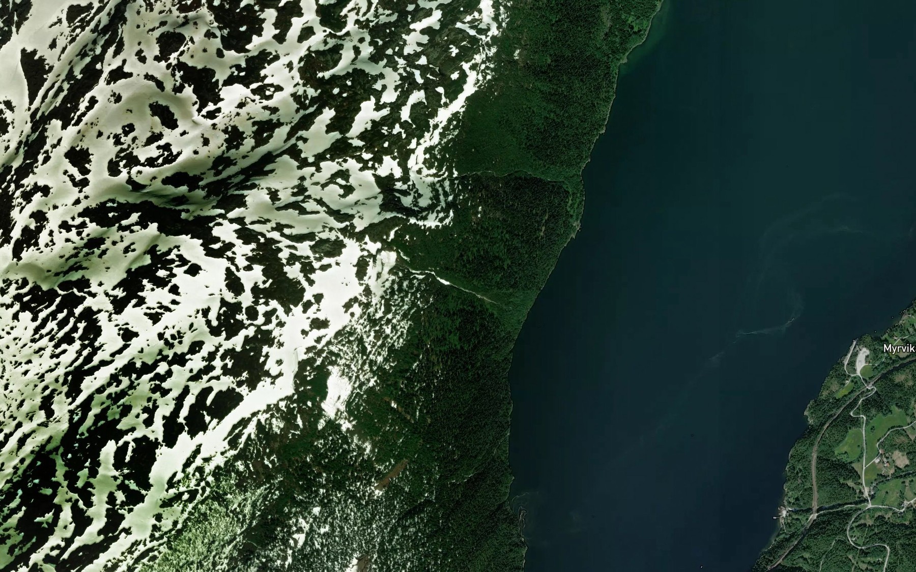 Satellite map of the Skredbekken