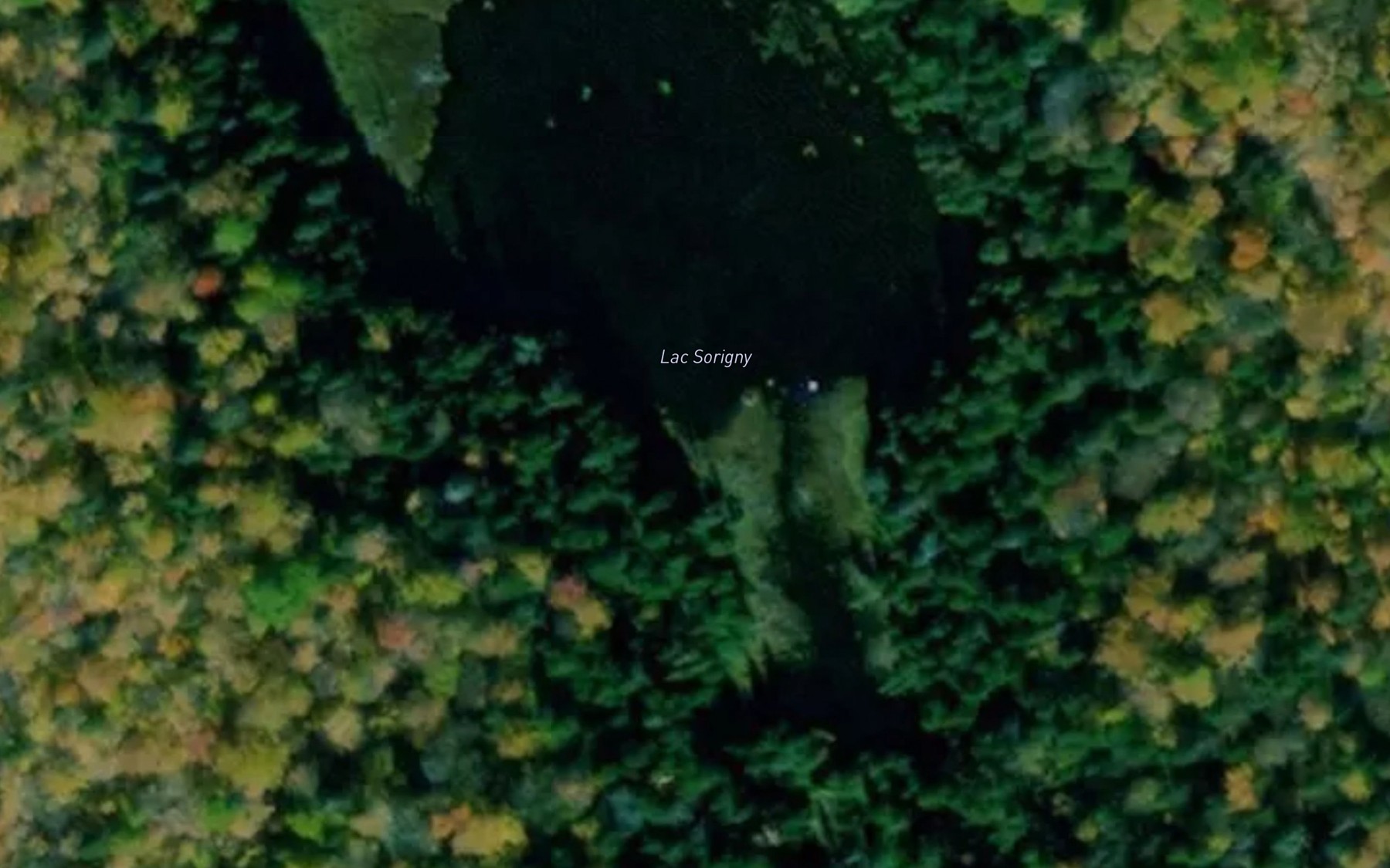 Satellite map of the Lac Sorigny
