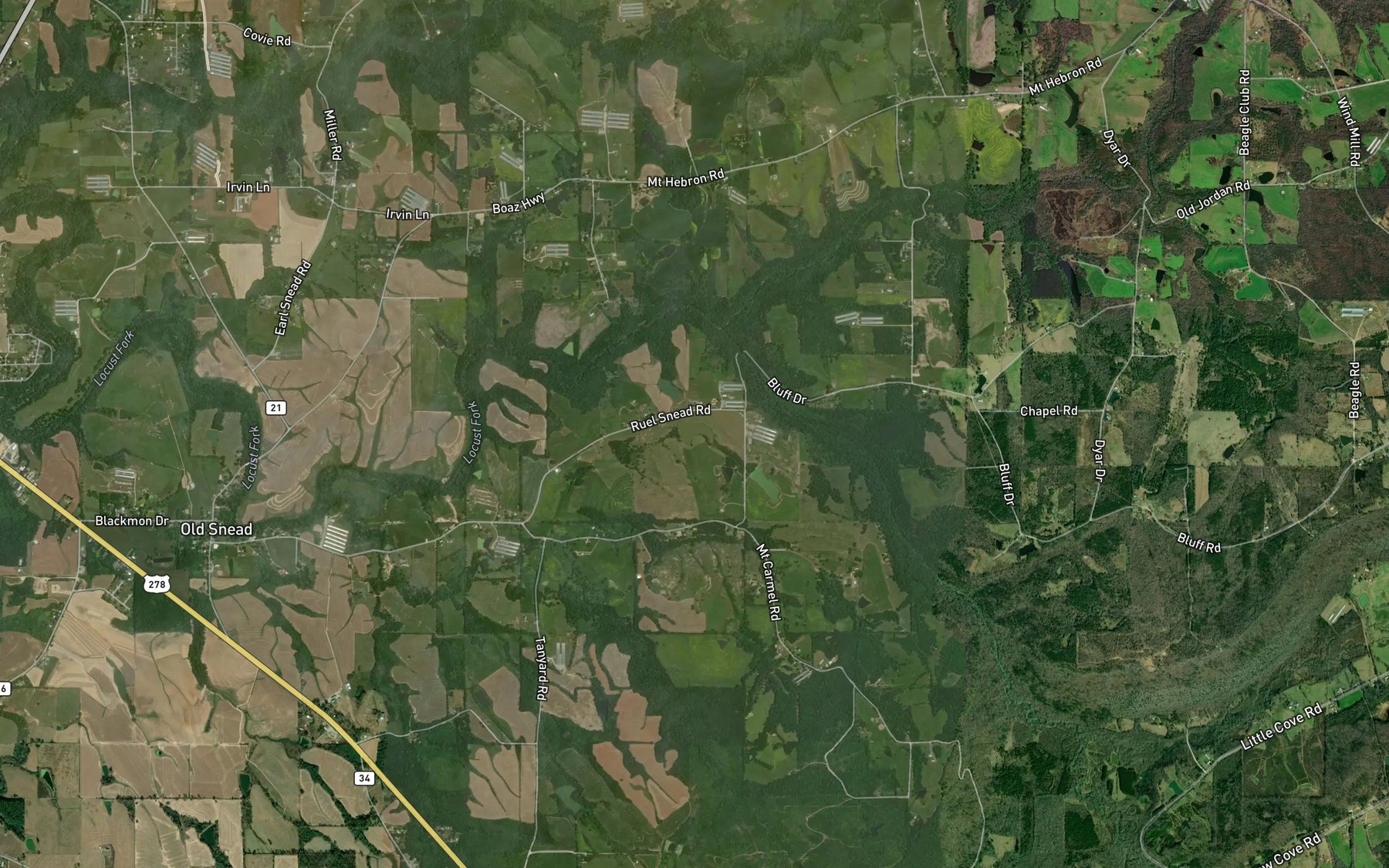 Satellite map of the Snead Lake One