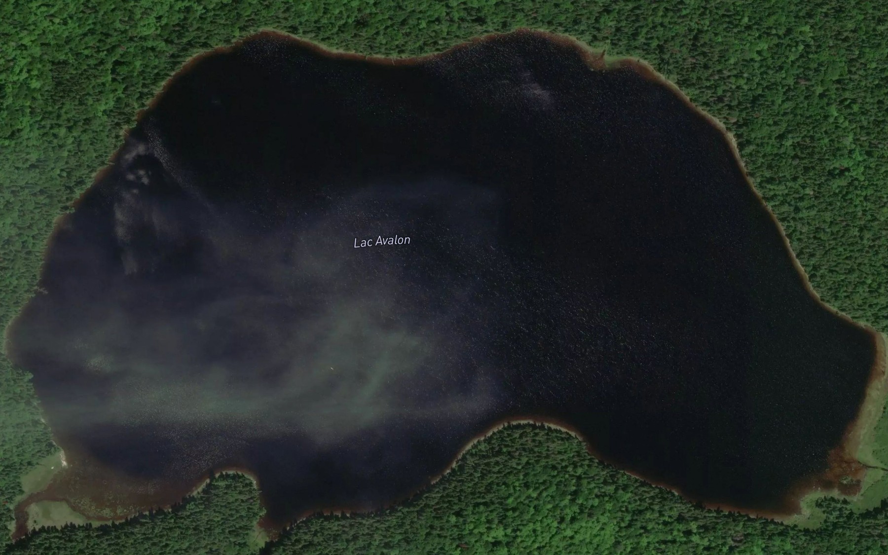Satellite map of the Lac Avalon