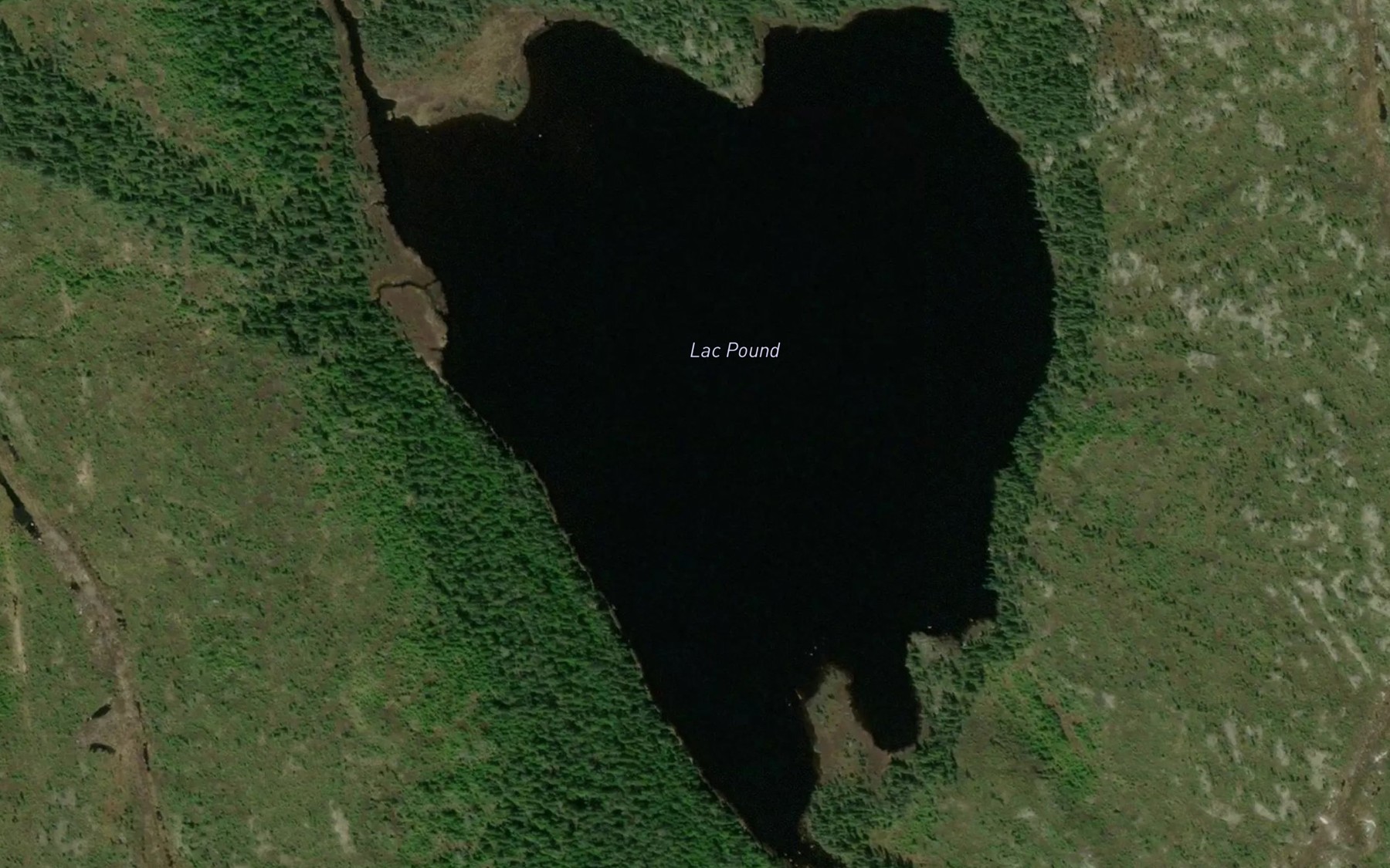 Satellite map of the Lac Pound