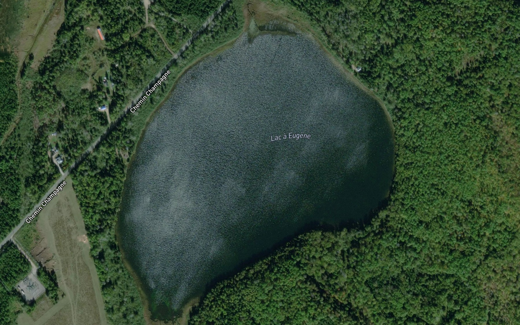 Satellite map of the Lac a Eugene