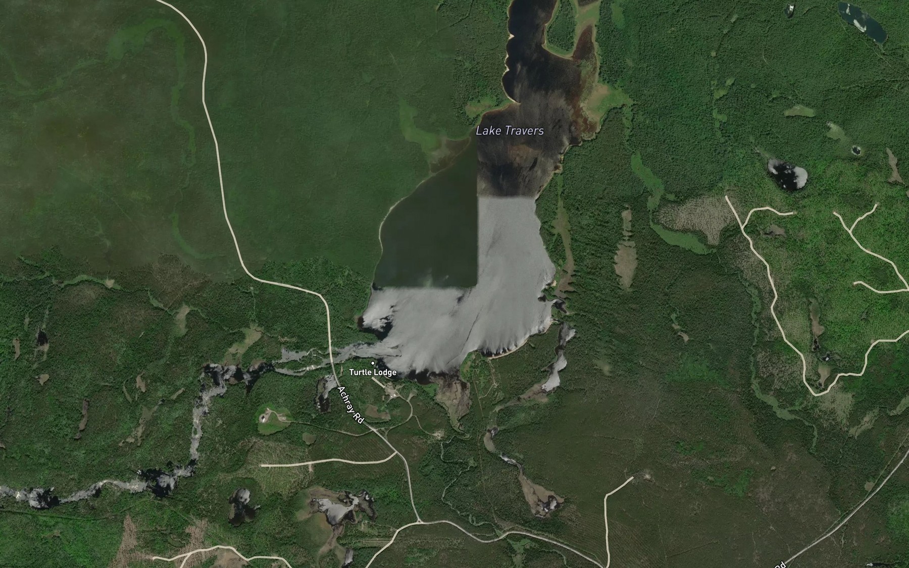 Satellite map of the Deerhorn Creek