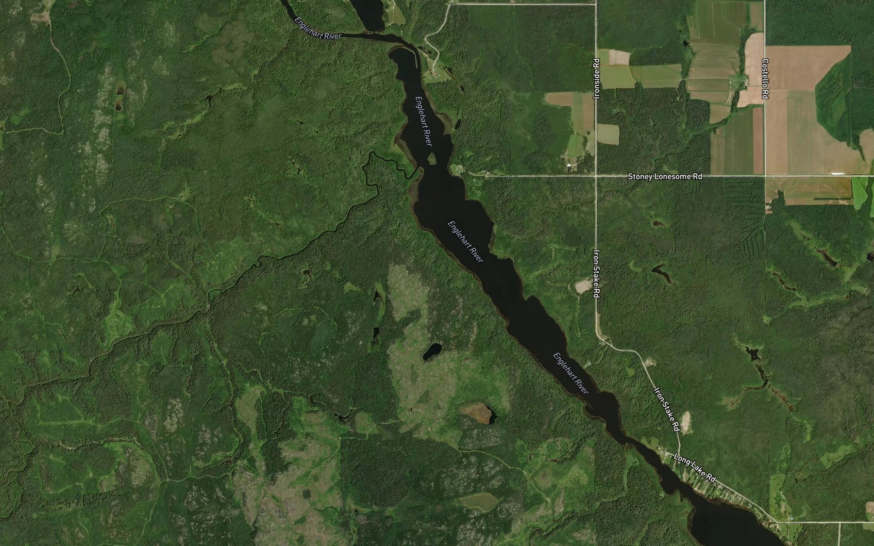 Satellite map of the Driftwood Creek