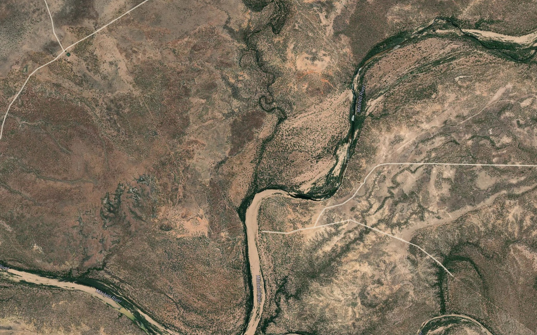 Satellite map of the Reid Creek