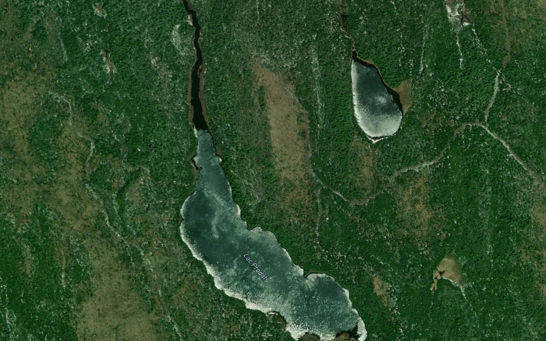 Satellite map of the Lac Prodats