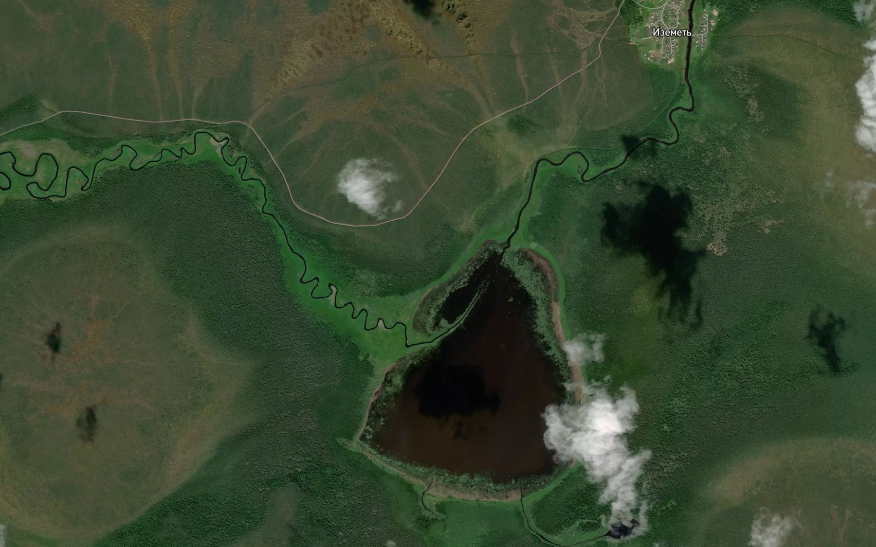 Satellite map of the Ozero Puplumkul'