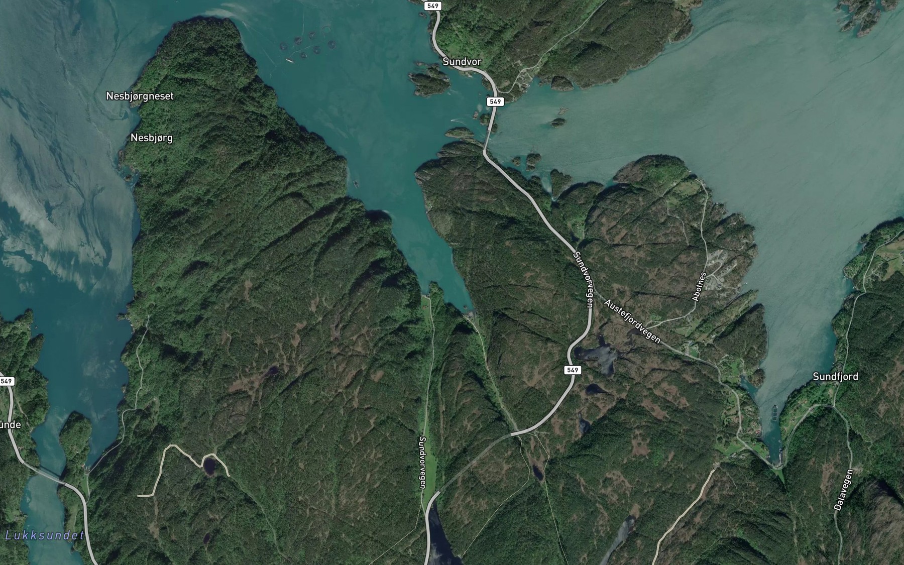 Satellite map of the Ytstehola