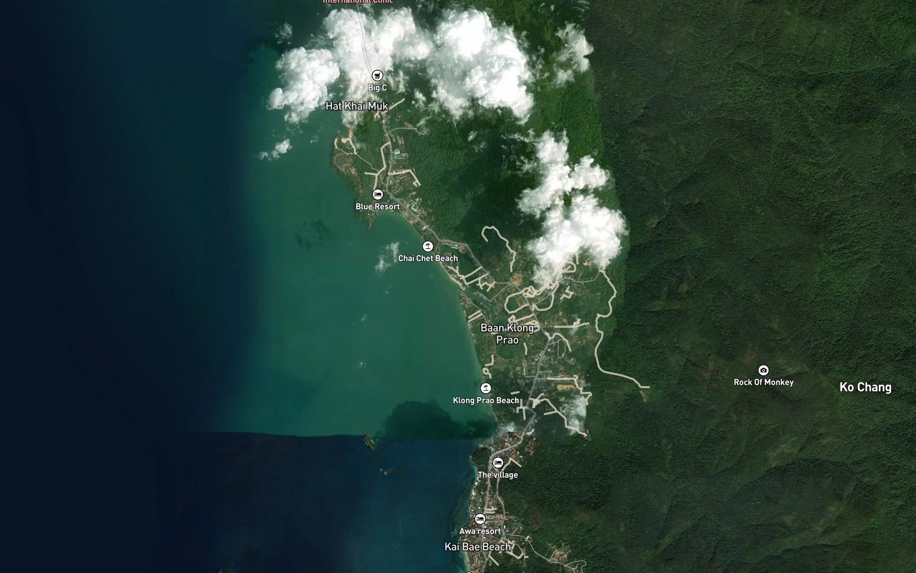 Satellite map of the Khlong Phrao