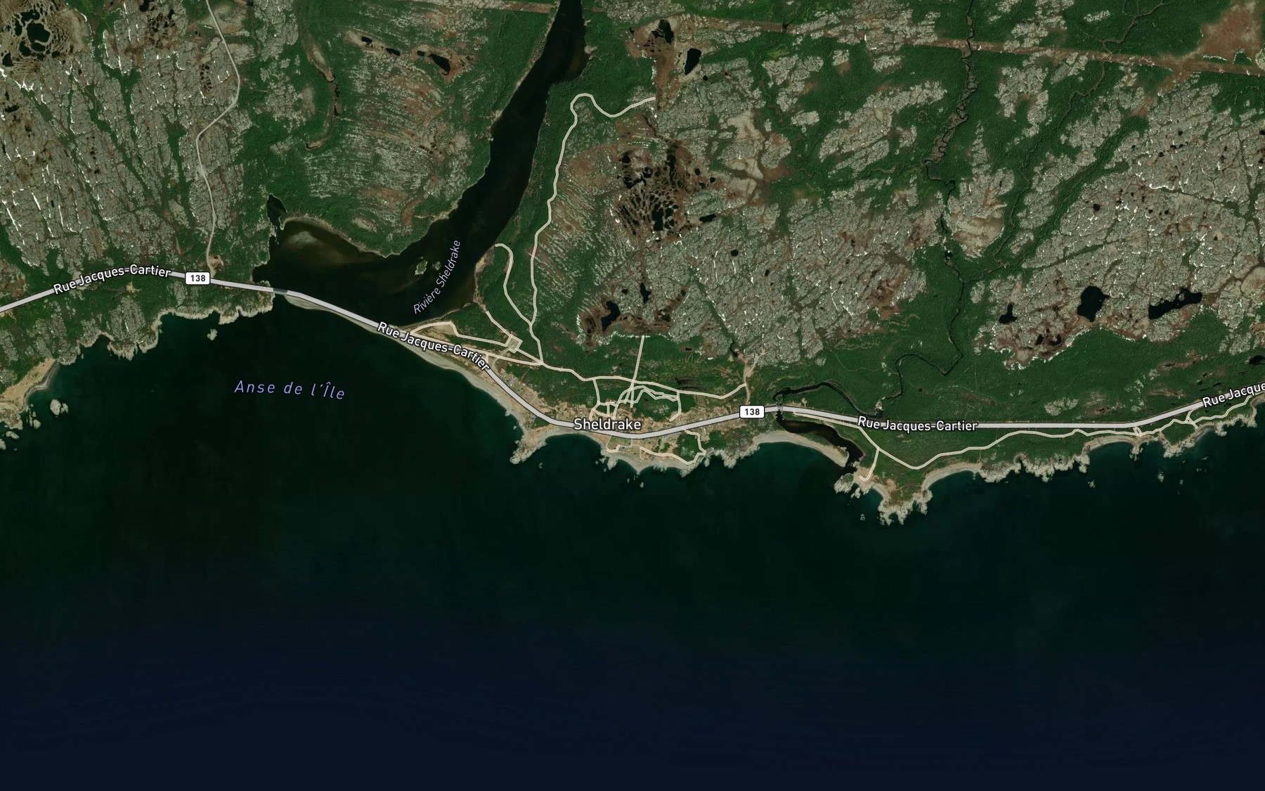 Satellite map of the Anse a Ernest