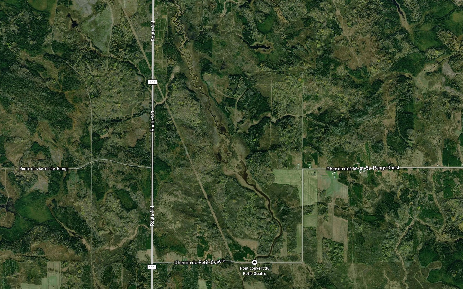 Satellite map of the Cours d'eau Dinelle