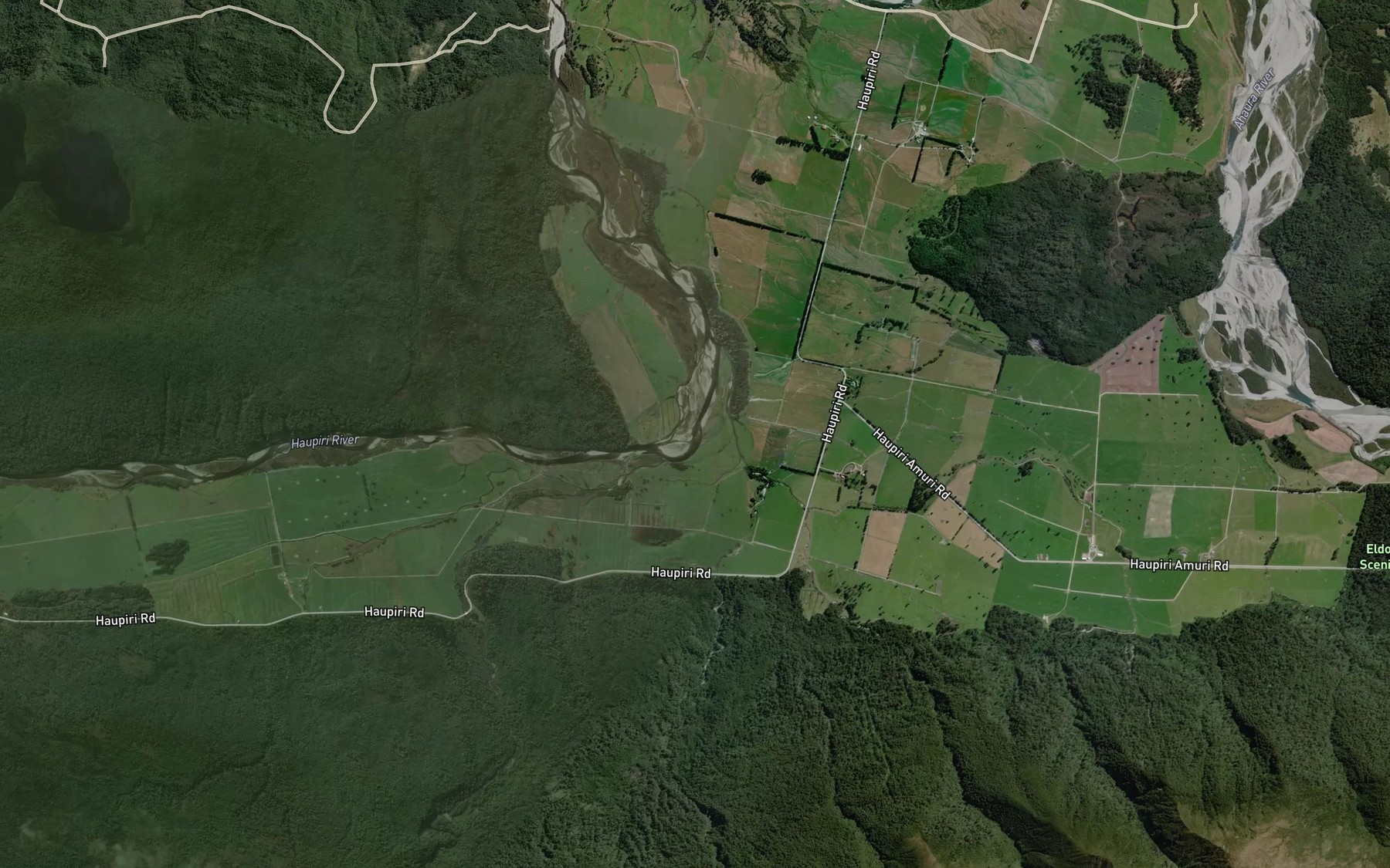 Satellite map of the Crane Creek