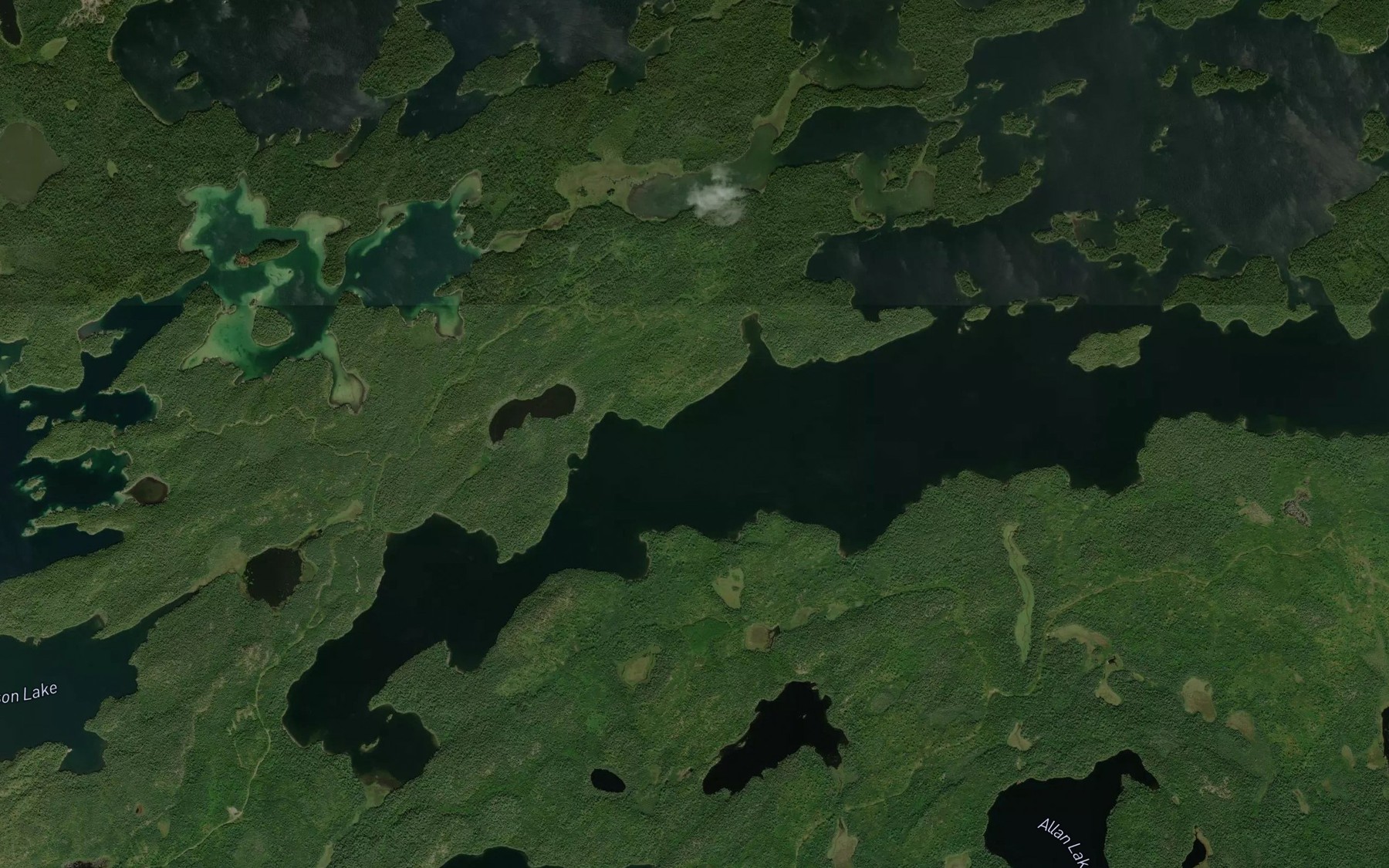Satellite map of the Sullivan Bay