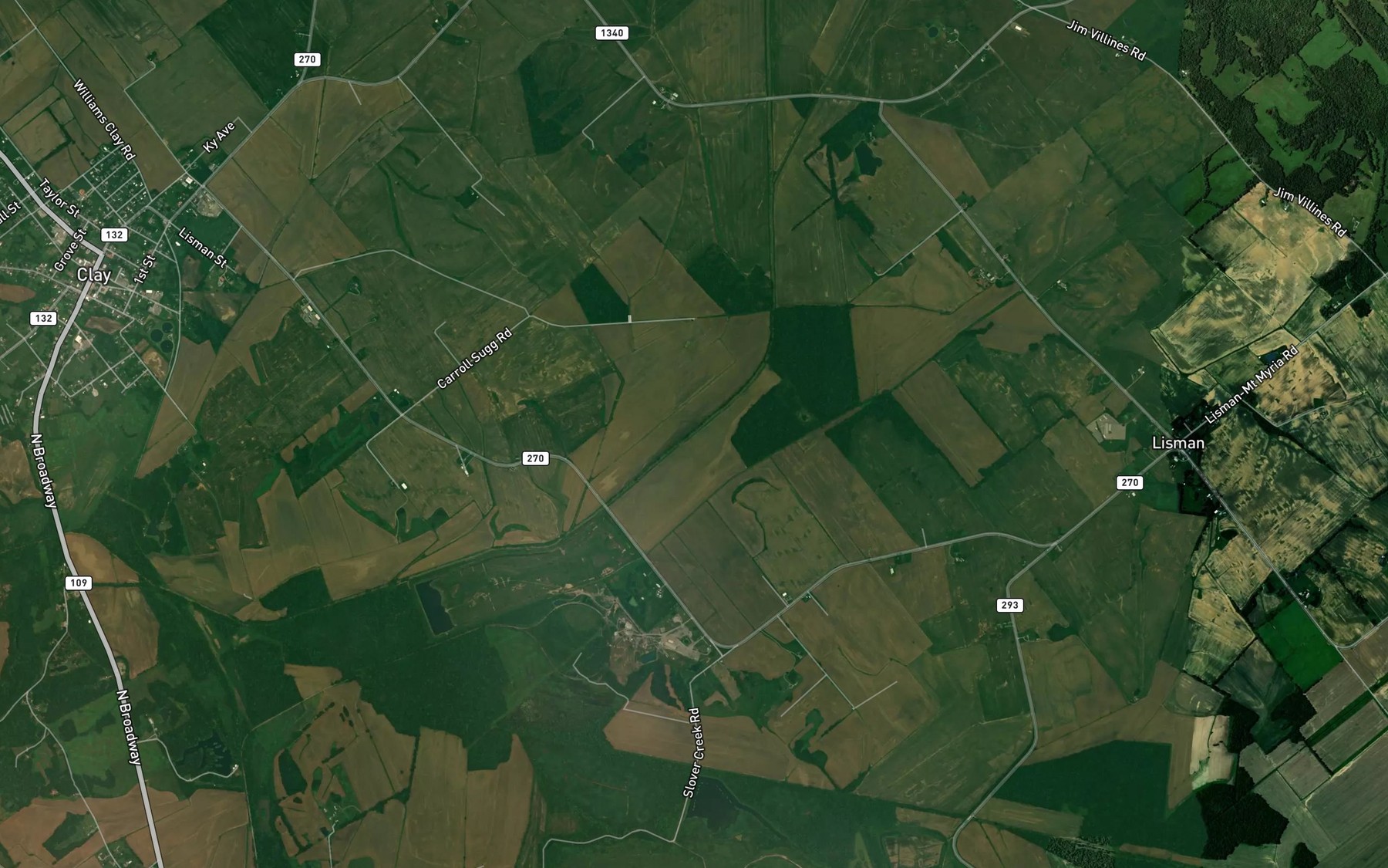 Satellite map of the Clark Ditch