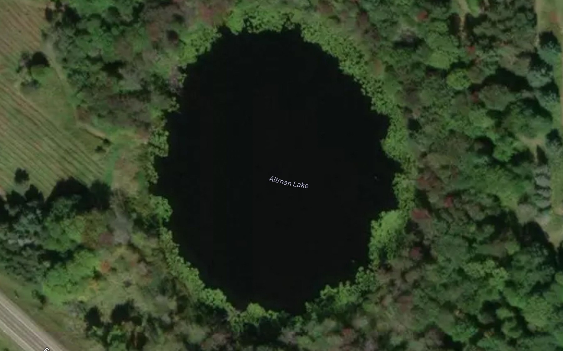 Satellite map of the Altman Lake