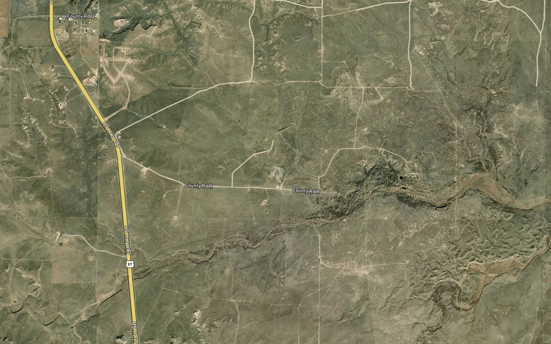 Satellite map of the John Coon Ranch Lake