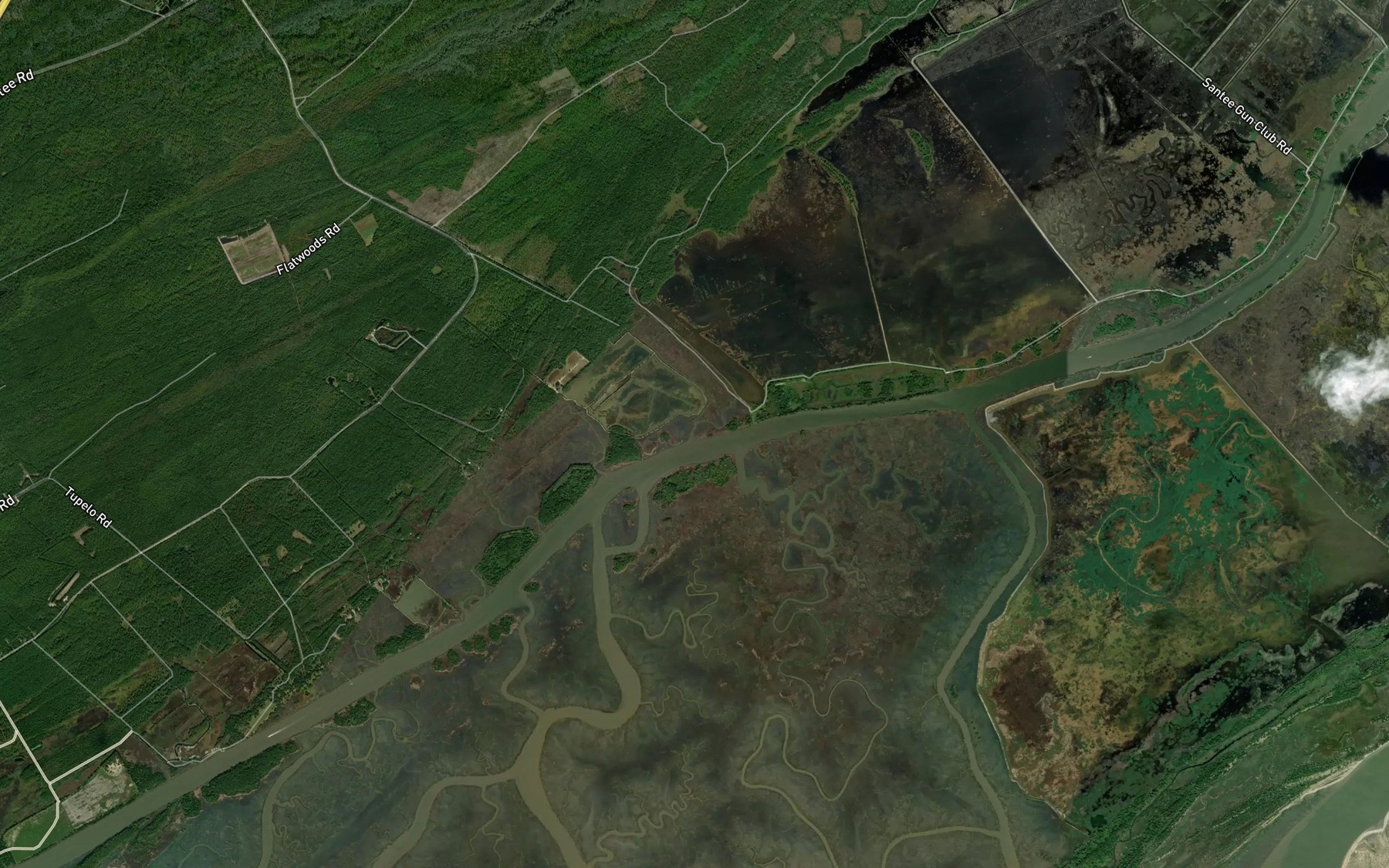 Satellite map of the Ormand Hall Creek