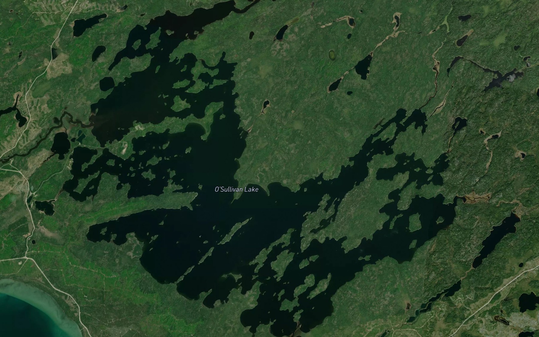 Satellite map of the O'Sullivan Lake