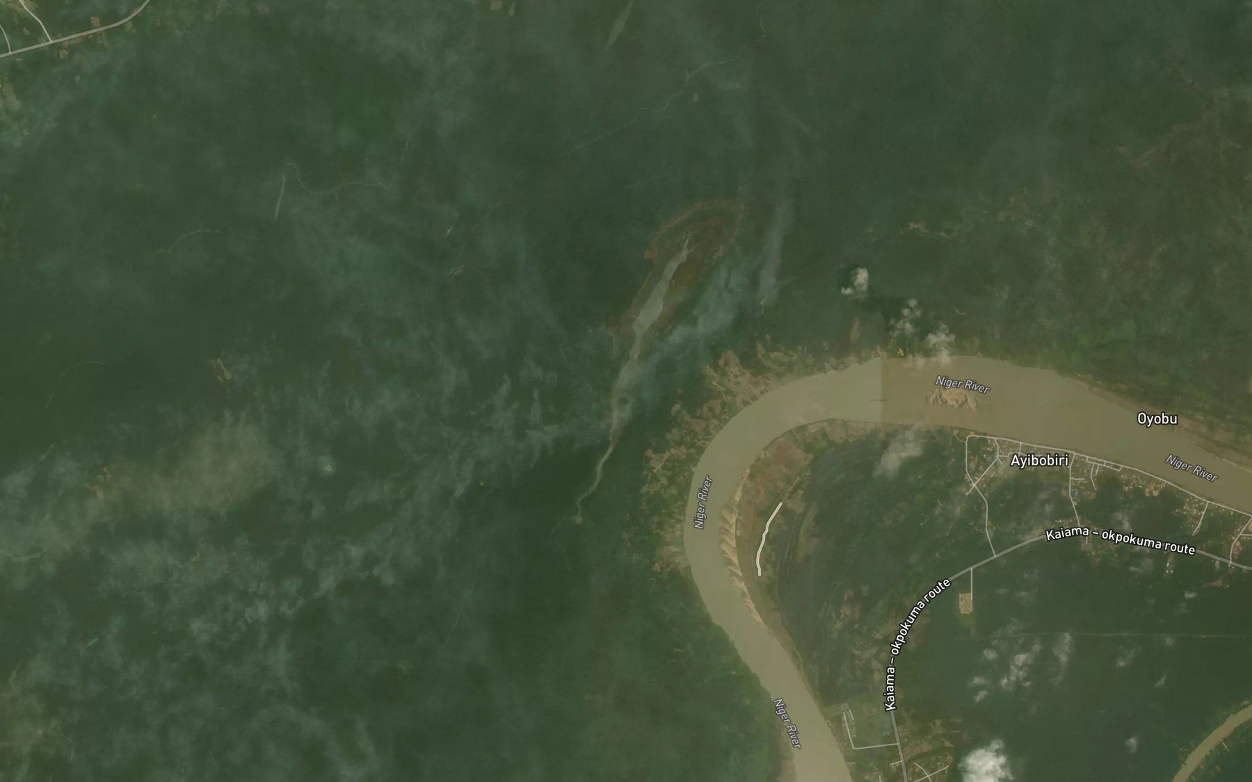 Satellite map of the Evira Pond