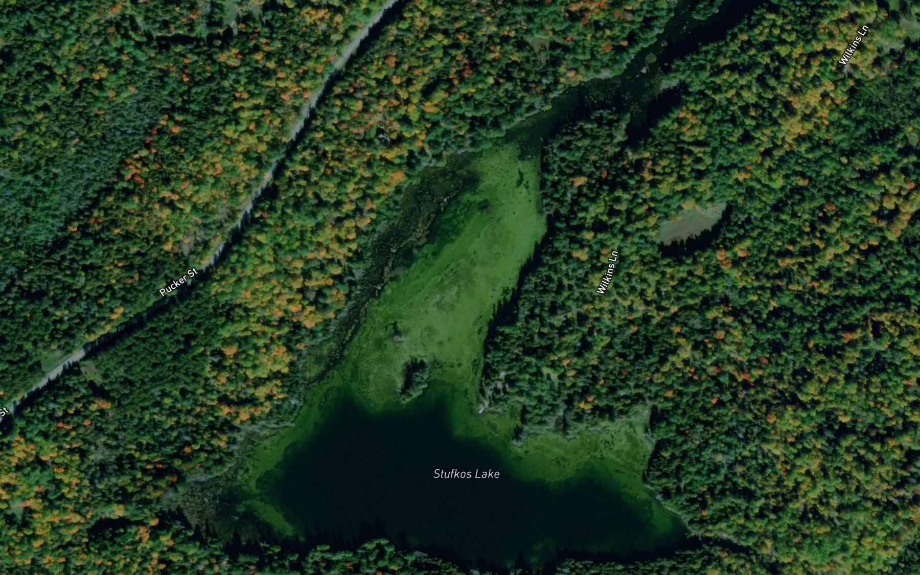 Satellite map of the Stufkos Lake