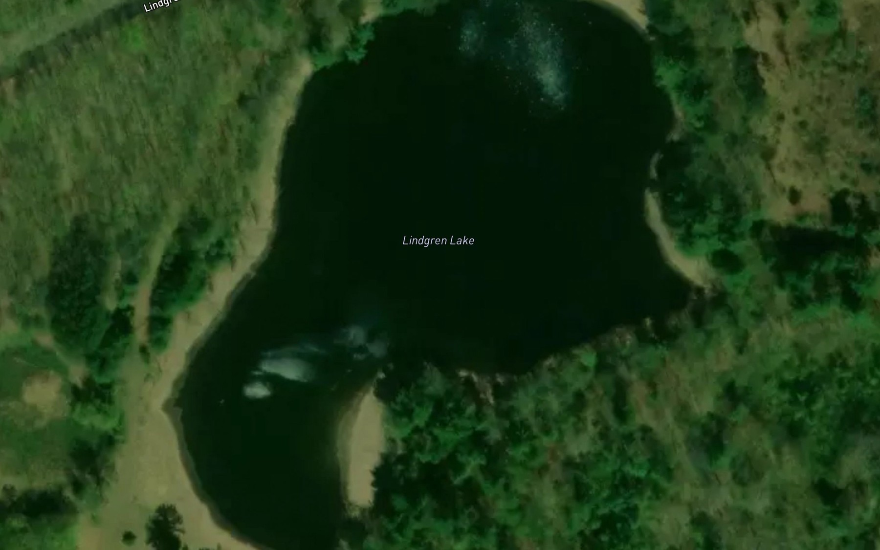 Satellite map of the Lindgren Lake