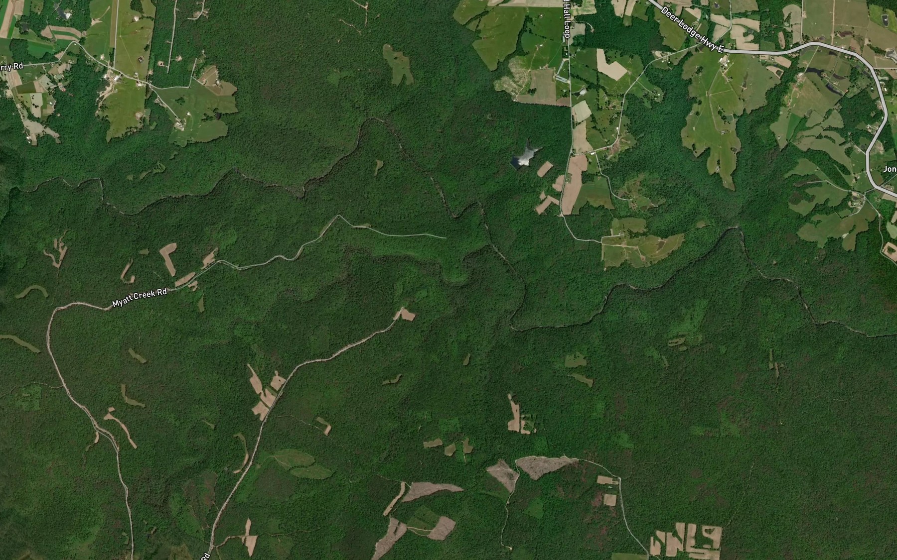 Satellite map of the Pine Creek