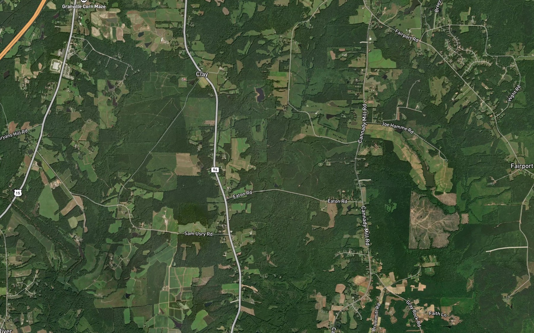 Satellite map of the Spurr Creek