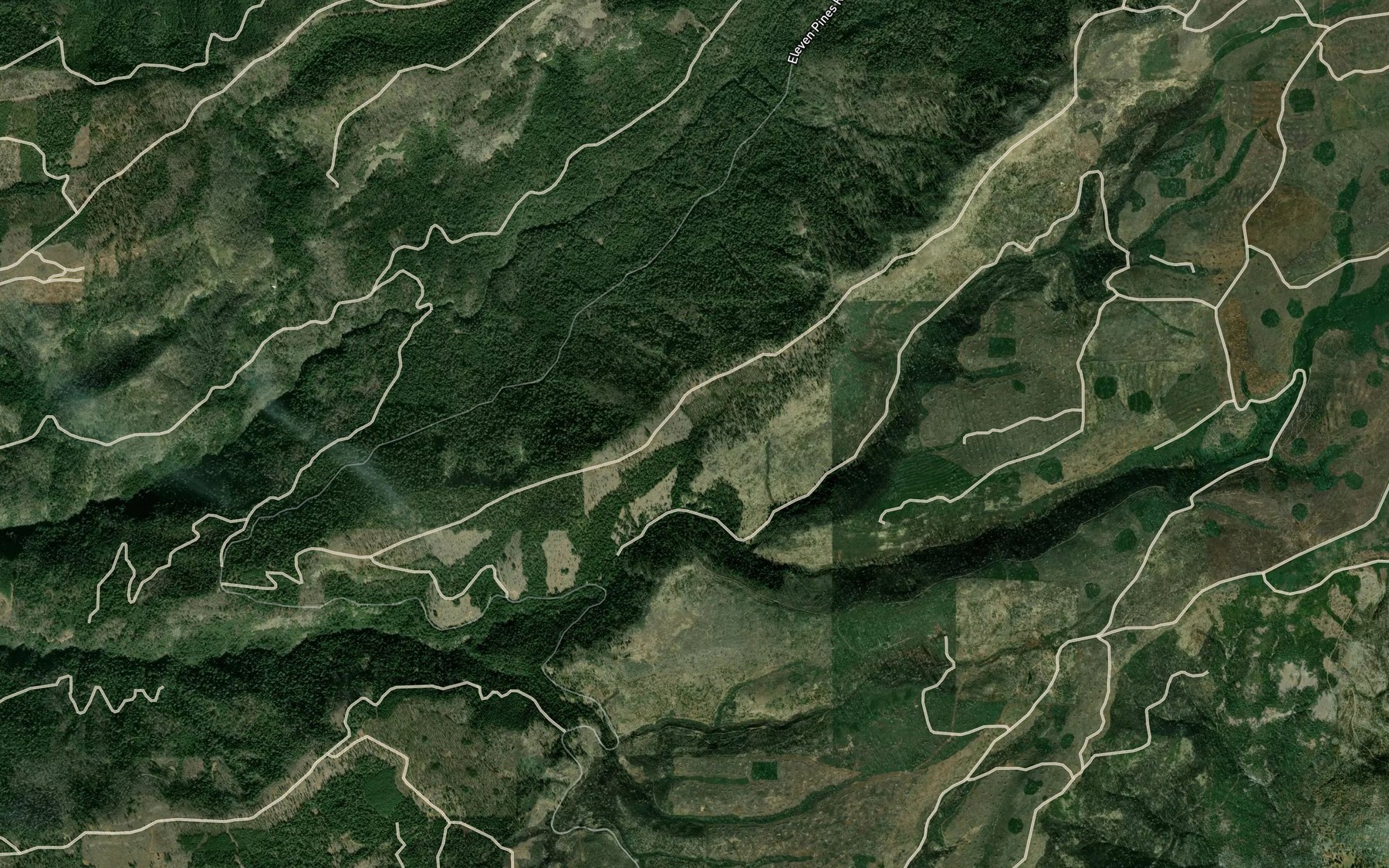 Satellite map of the Horse Spring