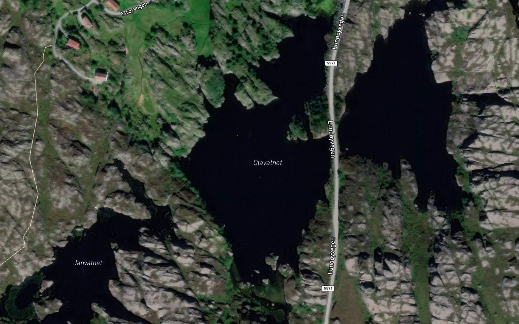 Satellite map of the Olavatnet