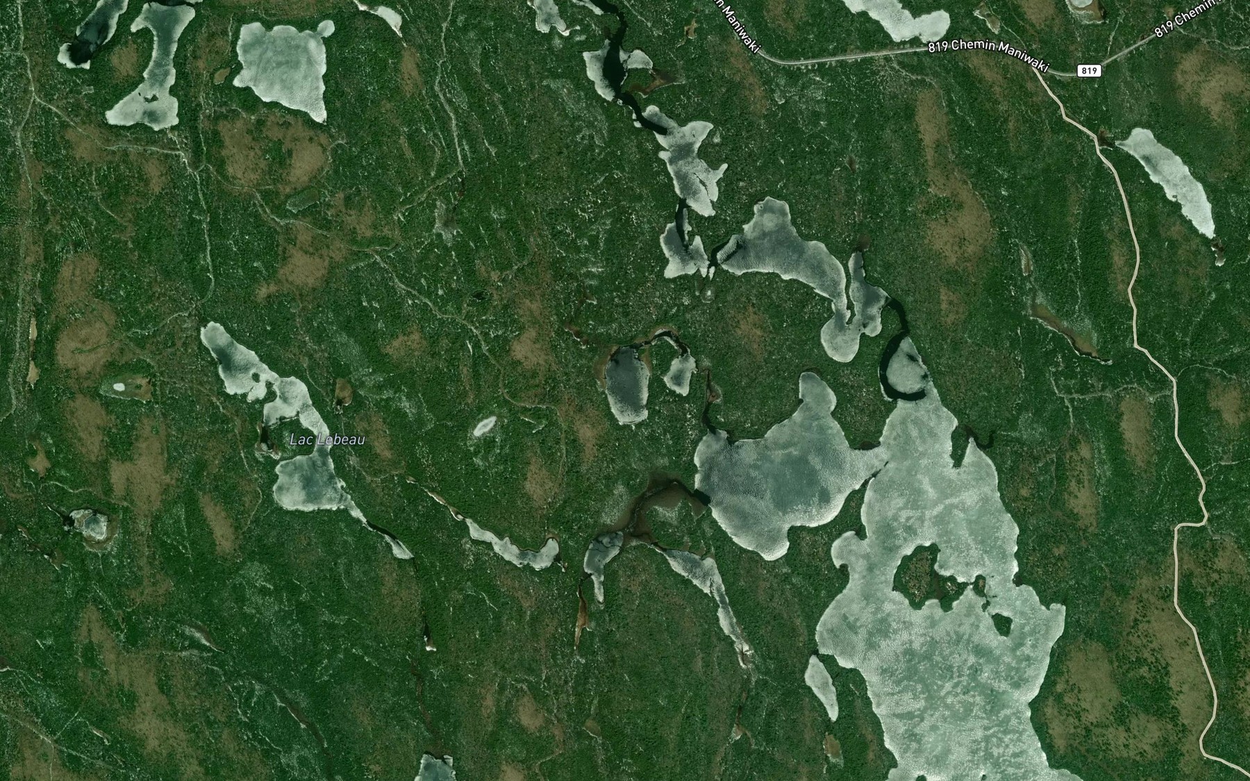 Satellite map of the Lac Fontaine