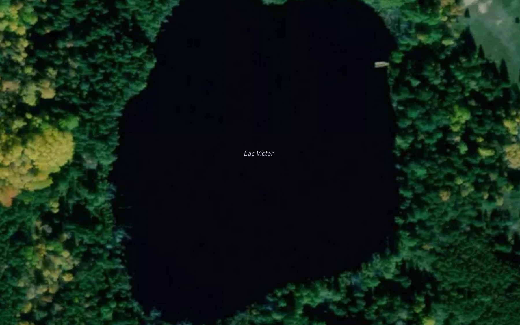 Satellite map of the Lac Victor