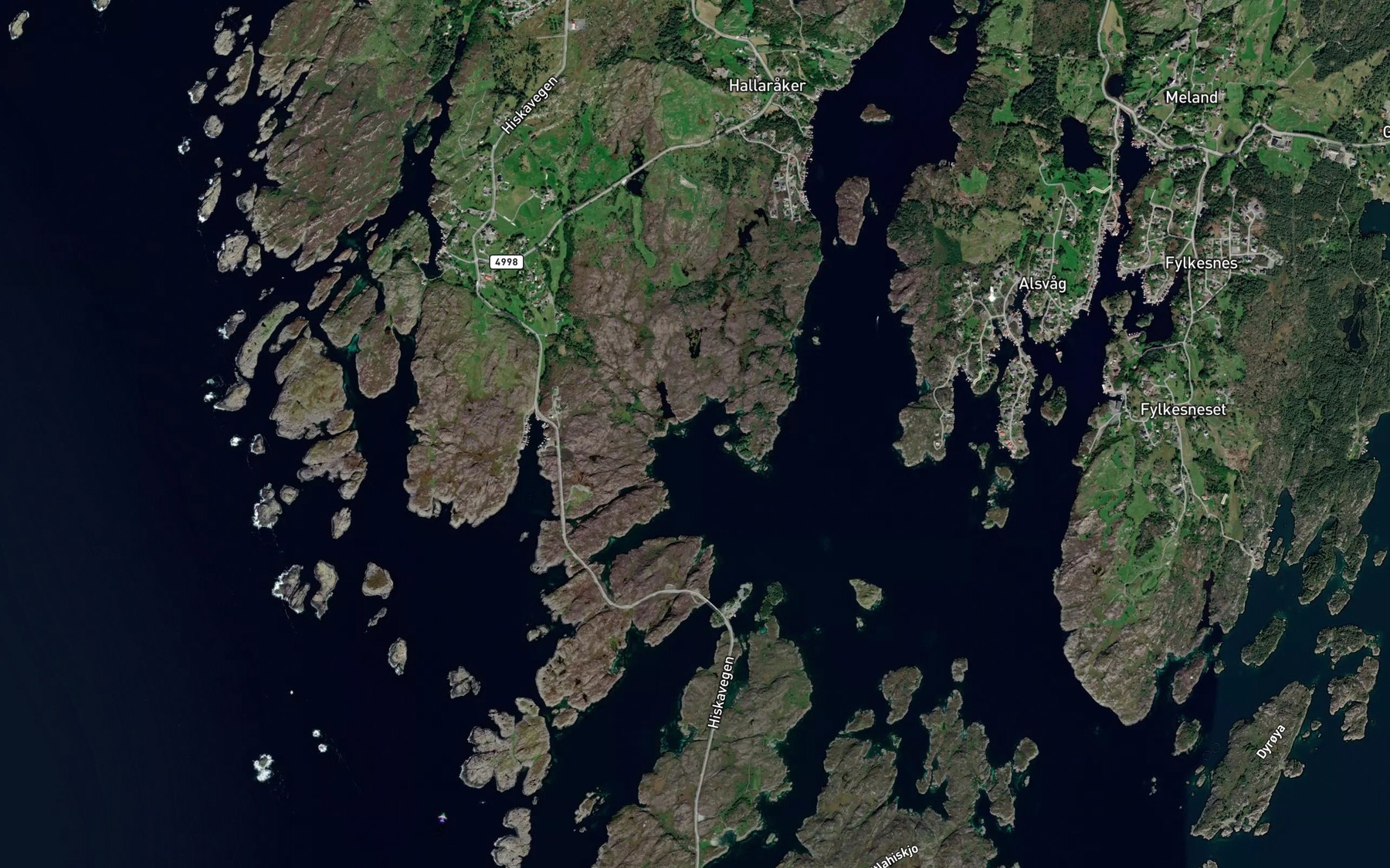 Satellite map of the Krakesto