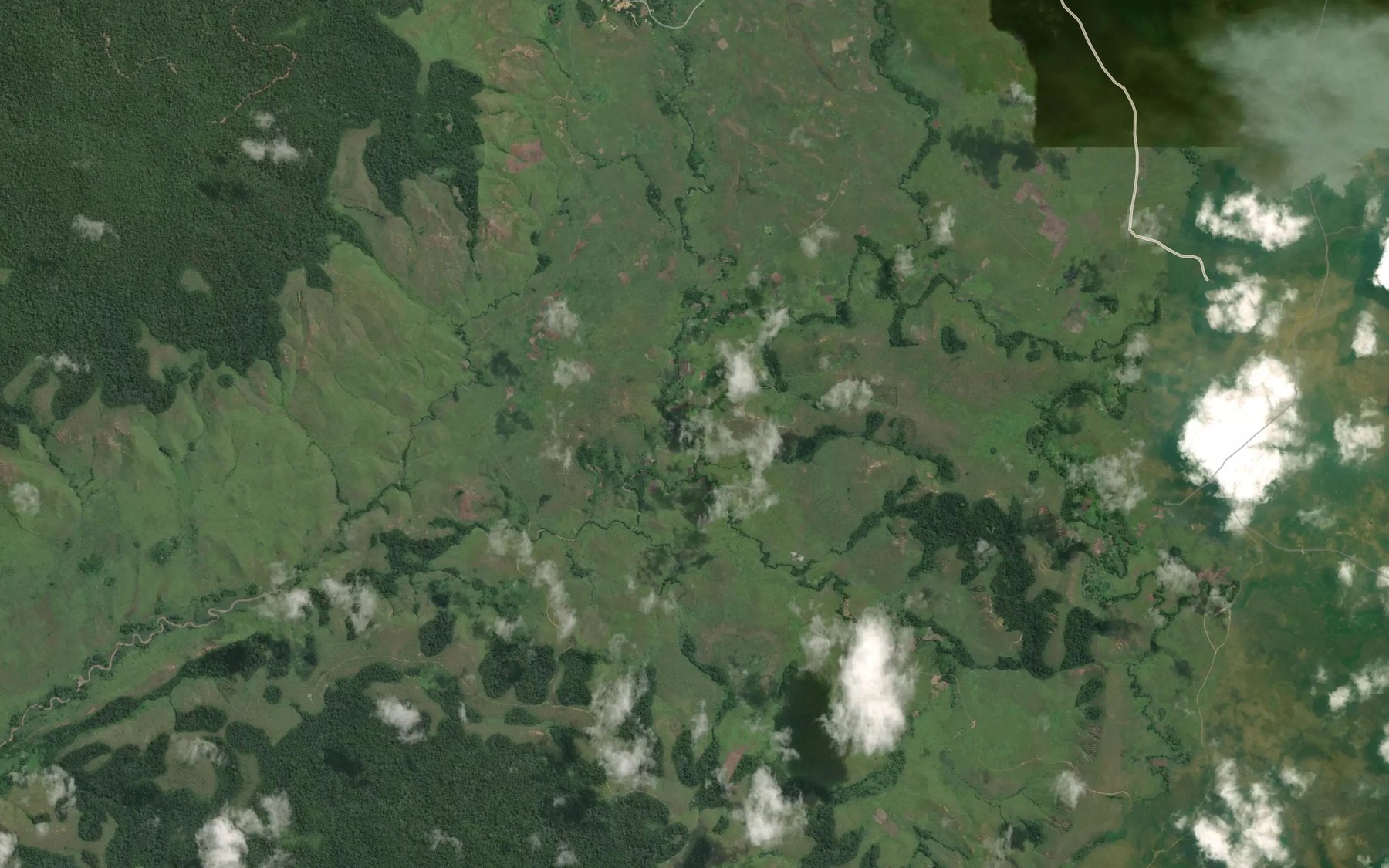 Satellite map of the Mangola