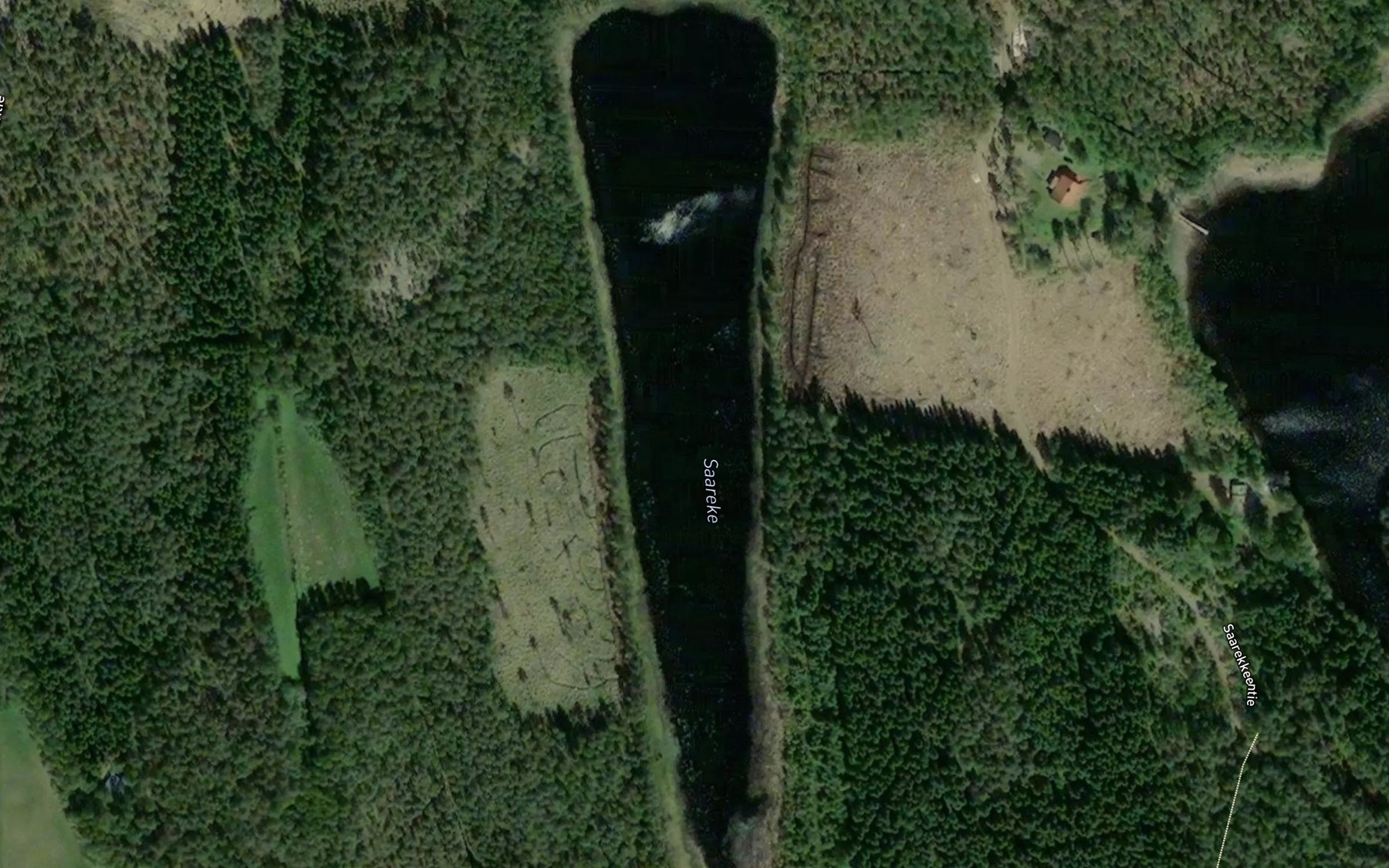 Satellite map of the Saareke