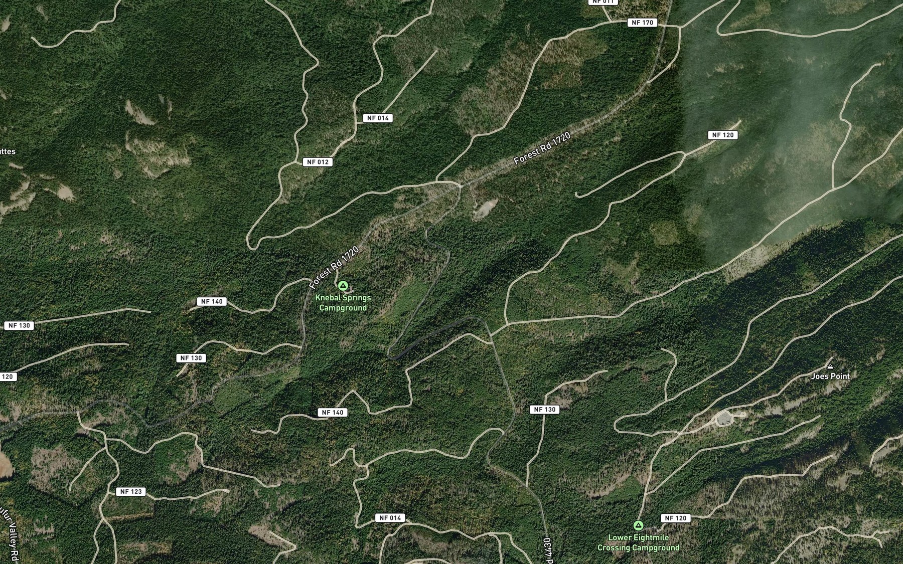 Satellite map of the Bascom Spring